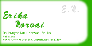 erika morvai business card
